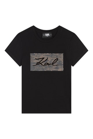 T-shirt en coton biologique - Noir - Karl Lagerfeld