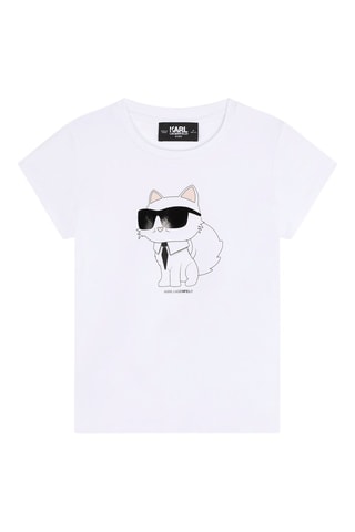 T-shirt en coton biologique - Blanc - Karl Lagerfeld