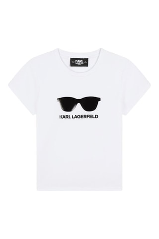 T-shirt en coton biologique - Blanc - Karl Lagerfeld