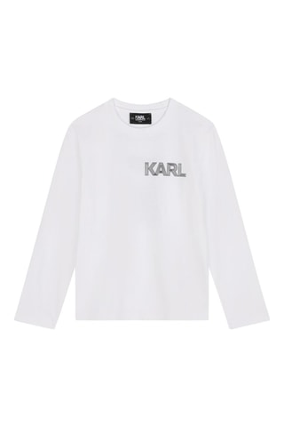 T-shirt en coton biologique - Blanc - Karl Lagerfeld