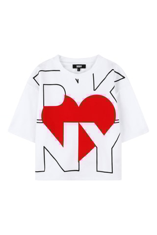 T-shirt en coton biologique - Blanc - DKNY