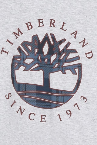 T-shirt en coton biologique - Gris clair chiné - Timberland 