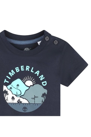 T-shirt en coton biologique - Bleu - Timberland