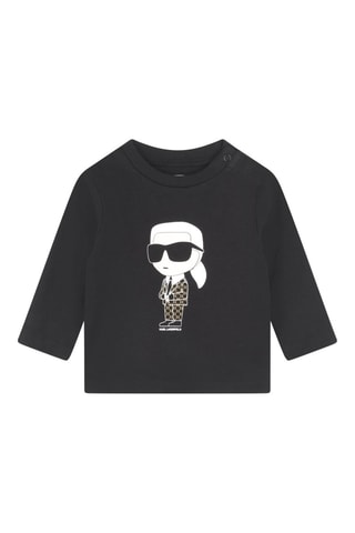 Ensemble 3 pièces en coton biologique - Marron clair et noir - Karl Lagerfeld
