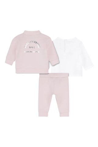Ensemble 3 pièces en coton biologique - Rose et blanc - Karl Lagerfeld
