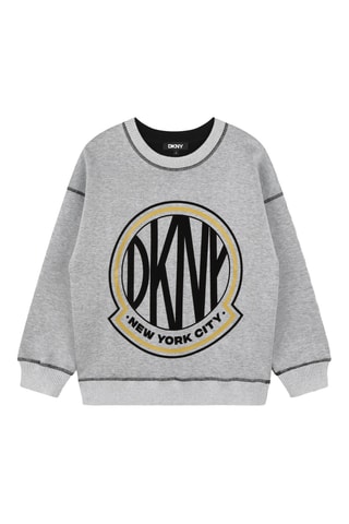 Sweat réversible - Gris chiné - DKNY