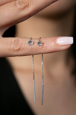 Boucles d'oreilles - Argent et zircons