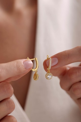 Boucles d'oreilles - Argent et zircons