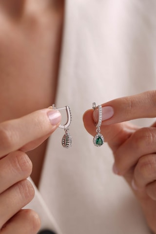 Boucles d'oreilles - Argent et zircons