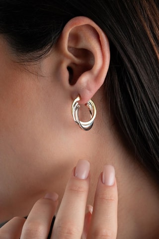 Créoles - Argent plaqué or rose et argent plaqué or jaune