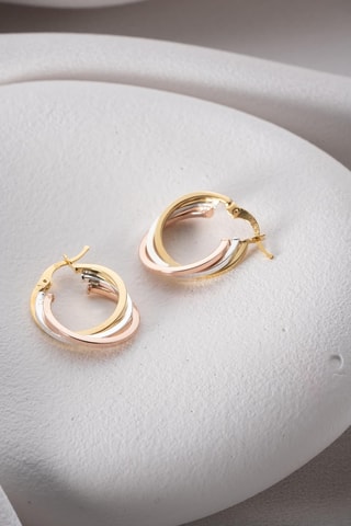 Créoles - Argent plaqué or rose et argent plaqué or jaune