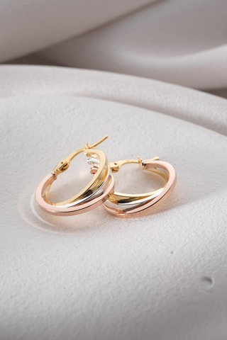 Créoles - Argent plaqué or rose et argent plaqué or jaune