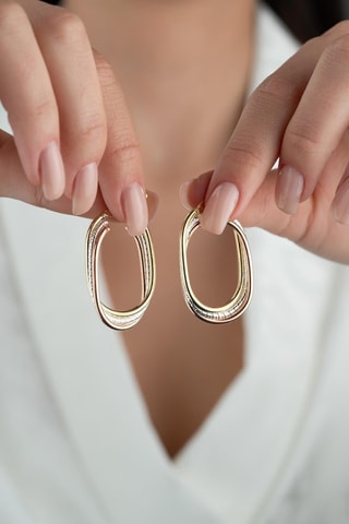 Créoles - Argent plaqué or jaune et argent plaqué or rose