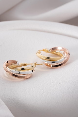 Créoles - Argent plaqué or rose et argent plaqué or jaune