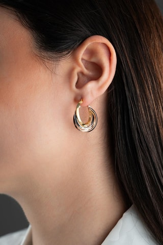 Créoles - Argent plaqué or rose et argent plaqué or jaune