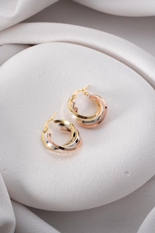 Créoles - Argent plaqué or rose et argent plaqué or jaune