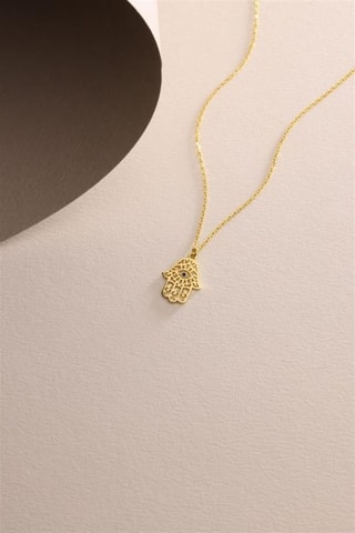 Collier - Argent plaqué or jaune et zircon