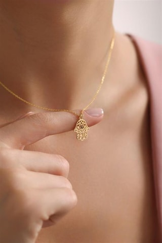 Collier - Argent plaqué or jaune et zircon