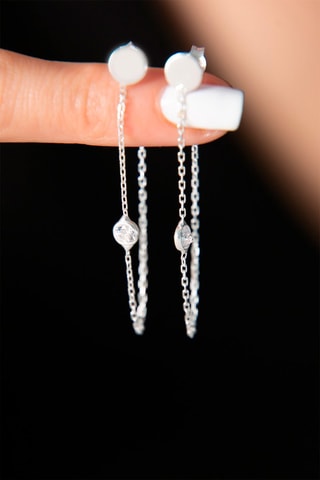 Boucles d'oreilles - Argent et zircons