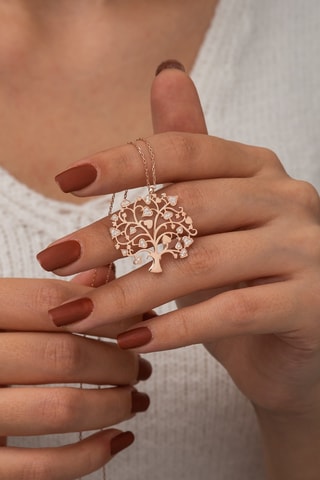Collier - Argent plaqué or rose