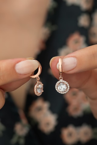 Créoles - Argent plaqué or rose