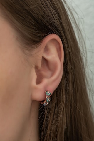Créoles - Argent plaqué or rose