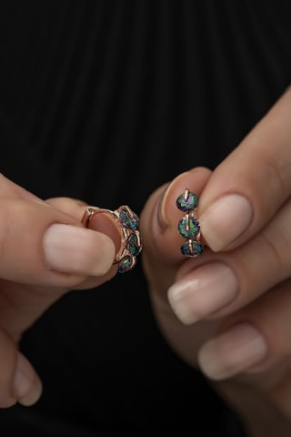 Créoles - Argent plaqué or rose