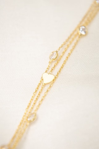 Bracelet - Argent doré et zircons