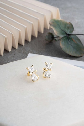 Puces - Argent plaqué or jaune