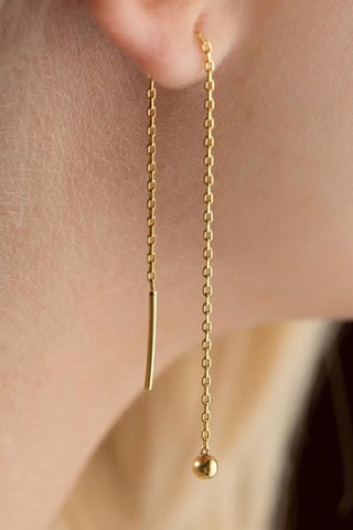 Boucles d’oreilles - Argent plaqué or jaune et zircons