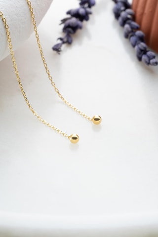 Boucles d’oreilles - Argent plaqué or jaune et zircons