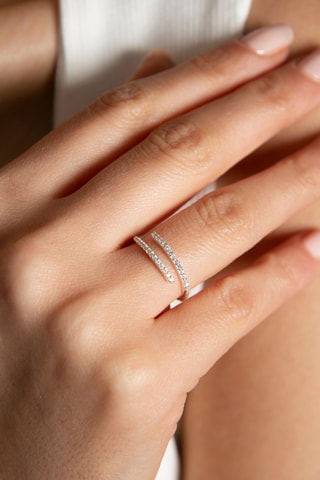 Bague - Argent et zircons