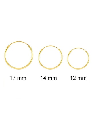 3 paires de créoles - Argent doré