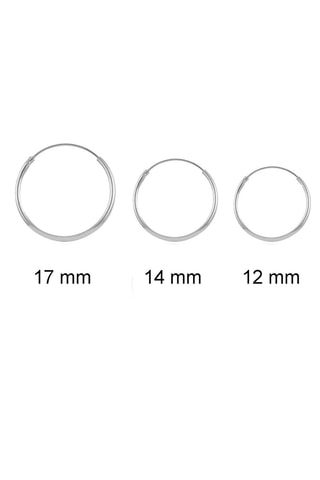 3 paires de créoles - Argent