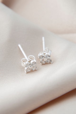 Puces - Argent et zircons