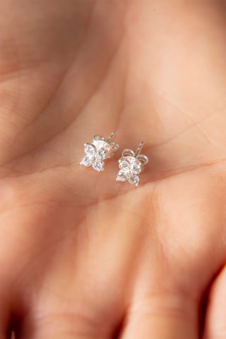 Puces - Argent et zircons