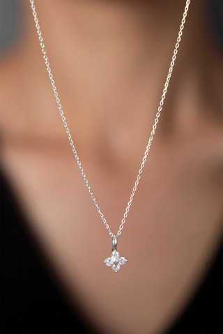 Collier - Argent et zircons