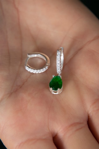 Boucles d'oreilles - Argent et zircons
