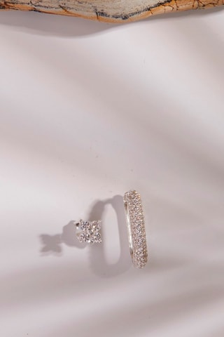 Boucles d'oreilles - Argent et zircons