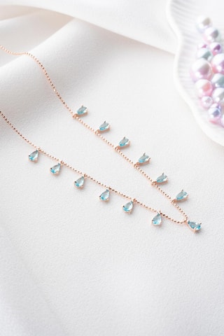 Collier - Argent et aigue-marine