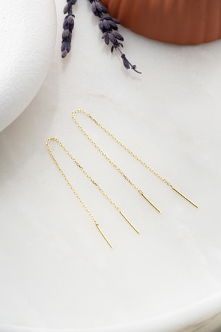 Boucles d’oreilles - Argent plaqué or jaune et zircons