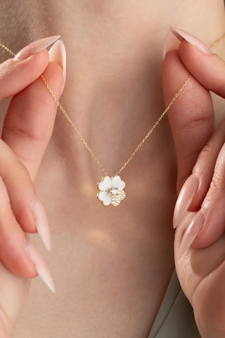 Collier - Argent plaqué or jaune 