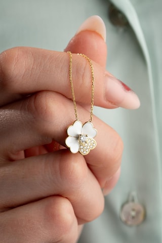 Collier - Argent plaqué or jaune 