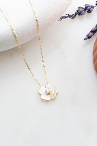 Collier - Argent plaqué or jaune 