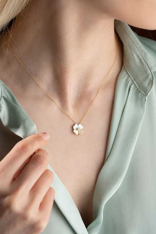 Collier - Argent plaqué or jaune 