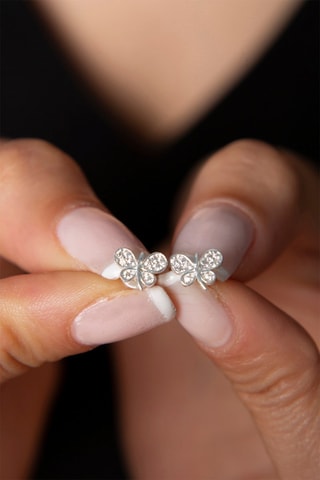 Puces - Argent et zircons