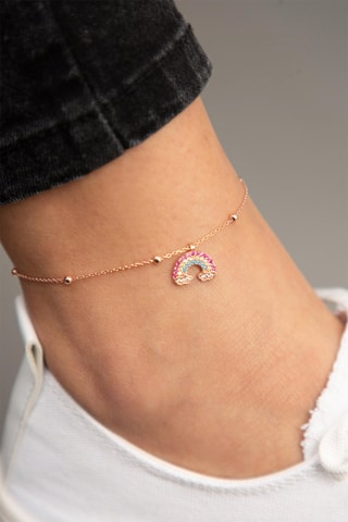 Chaîne de cheville - Argent et zircons