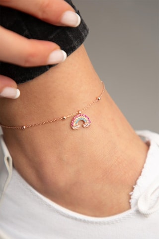 Chaîne de cheville - Argent et zircons