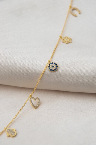 Chaîne de cheville - Argent et zircons