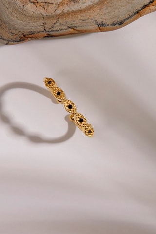 Bague - Argent doré et zircons